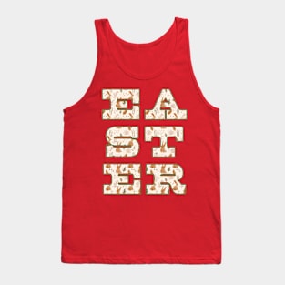 Easter Letters Bunny Pattern Tank Top